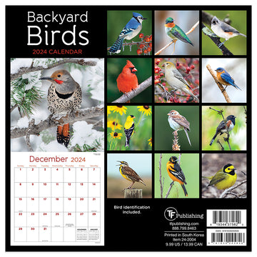 2024 Backyard Birds Mini Calendar