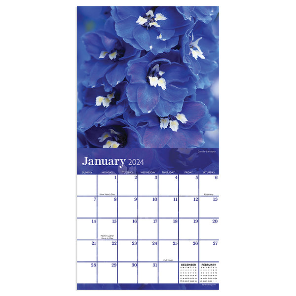 2024 Flowers Mini Calendar