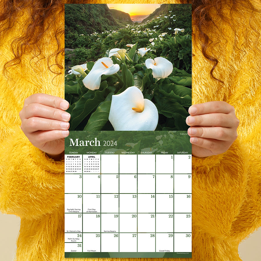 2024 Flowers Mini Calendar - 0