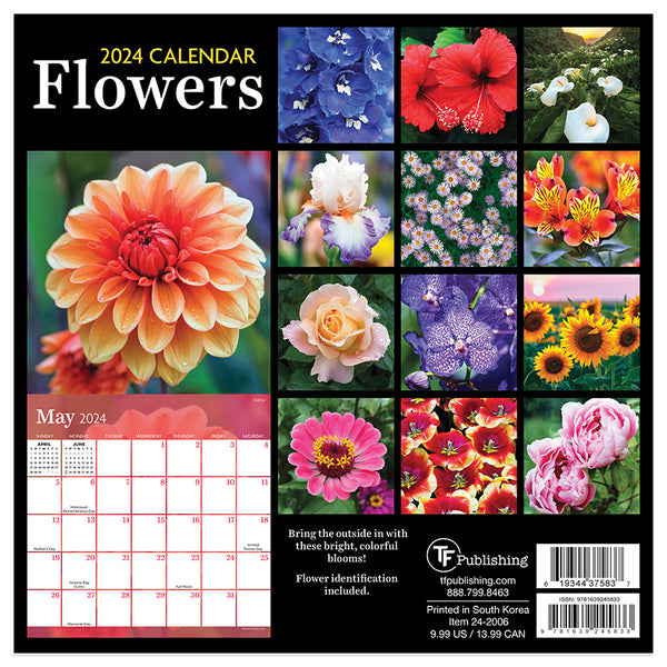 2024 Flowers Mini Calendar