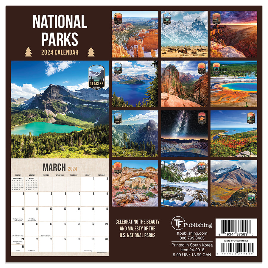 2024 National Parks Mini Calendar-4