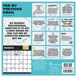 2024 Per My Previous Email Mini Calendar