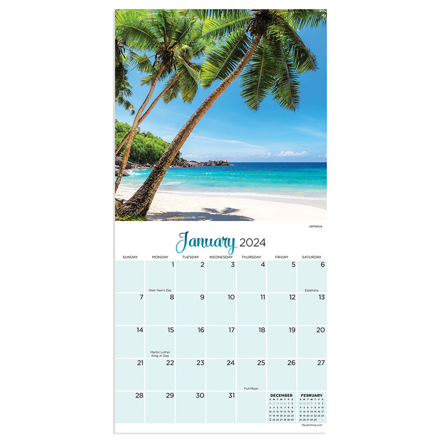 2024 Tropical Beaches Mini Calendar-5