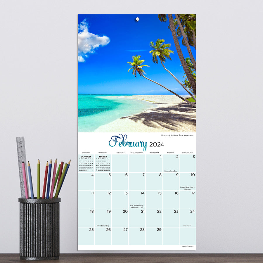 2024 Tropical Beaches Mini Calendar-3