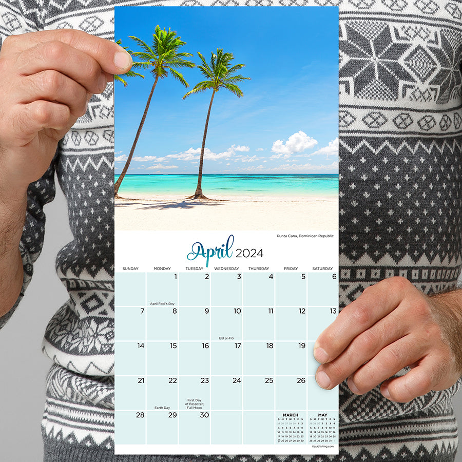 2024 Tropical Beaches Mini Calendar - 0