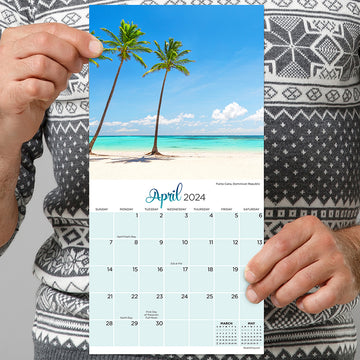2024 Tropical Beaches Mini Calendar