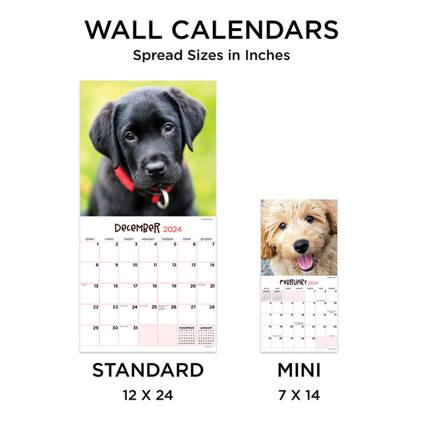 2024 Puppies Mini Calendar