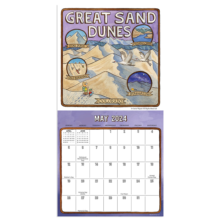 2024 National Parks-Art Mini Calendar-5
