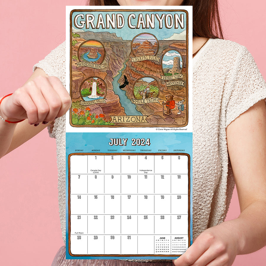 2024 National Parks-Art Mini Calendar - 0