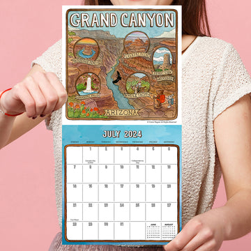 2024 National Parks-Art Mini Calendar