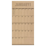 2024 Big Grid-Kraft Mini Calendar