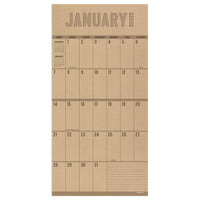 2024 Big Grid-Kraft Mini Calendar