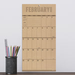 2024 Big Grid-Kraft Mini Calendar