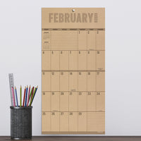 2024 Big Grid-Kraft Mini Calendar