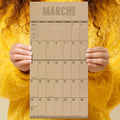 2024 Big Grid-Kraft Mini Calendar