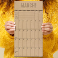 2024 Big Grid-Kraft Mini Calendar