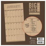 2024 Big Grid-Kraft Mini Calendar