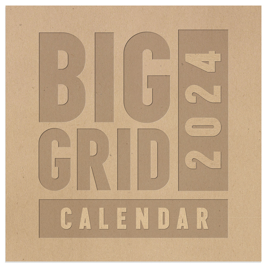 2024 Big Grid-Kraft Mini Calendar