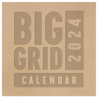 2024 Big Grid-Kraft Mini Calendar