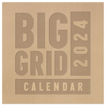 2024 Big Grid-Kraft Mini Calendar
