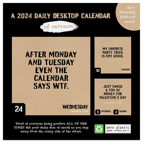 2024 Anti Affirmations/Daily Sarcasm Daily Desktop Calendar TF