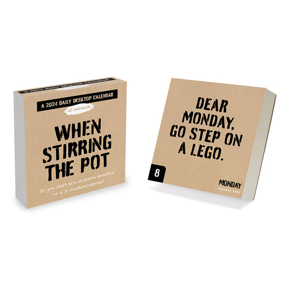 2024 Anti Affirmations/Daily Sarcasm Daily Desktop Calendar TF