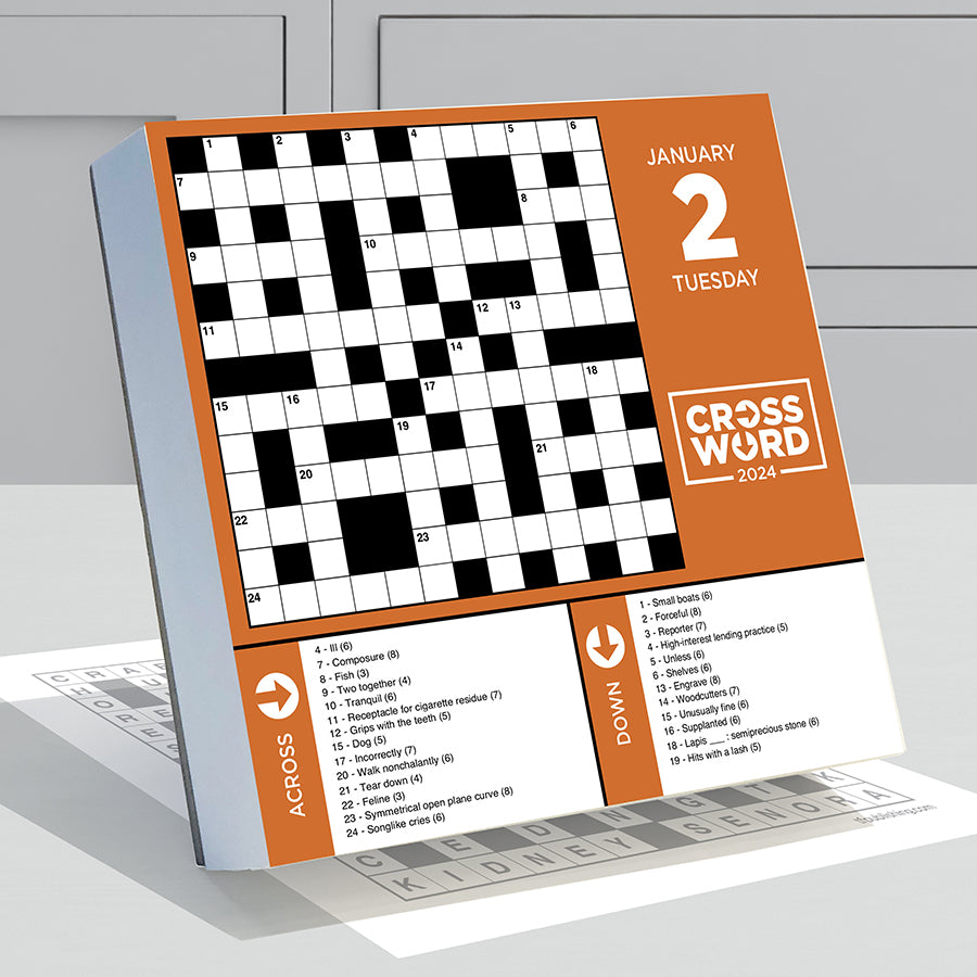 2024 Crossword Puzzles Daily Desktop Calendar