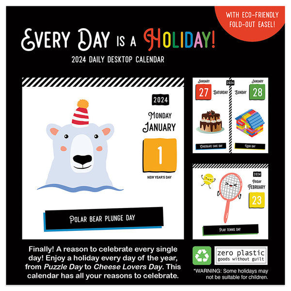 2024 Every Day's A Holiday Daily Desktop Calendar
