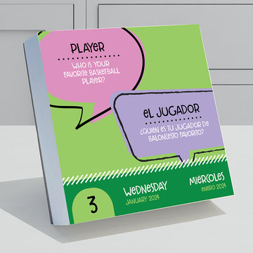 2024 Spanish Words Daily Desktop Calendar