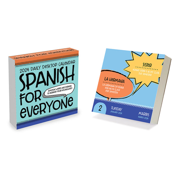 2024 Spanish Words Daily Desktop Calendar