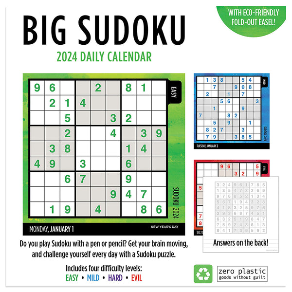 2024 Sudoku Puzzles Daily Desktop Calendar