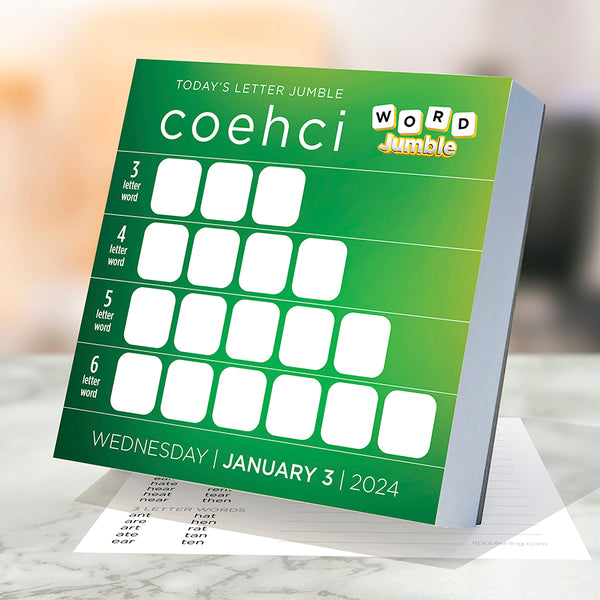 2024 Word Jumble Daily Desktop Calendar