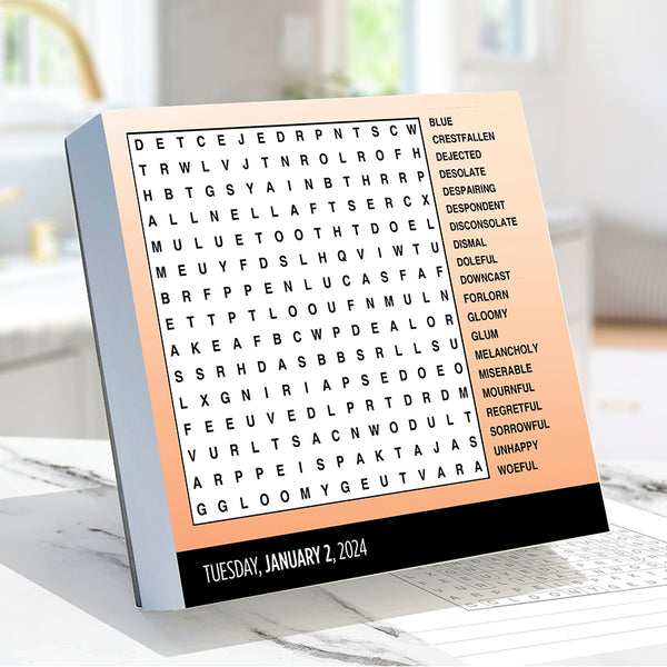 2024 Word Search Puzzles Daily Desktop Calendar