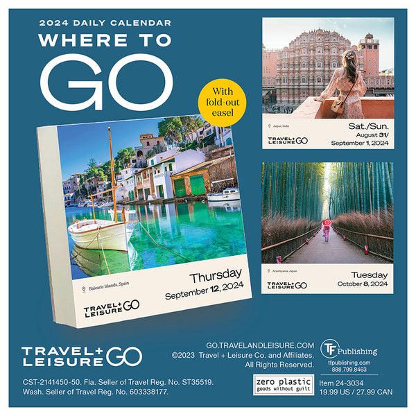2024 World's Best by Travel + Leisure Daily Desktop Calendar