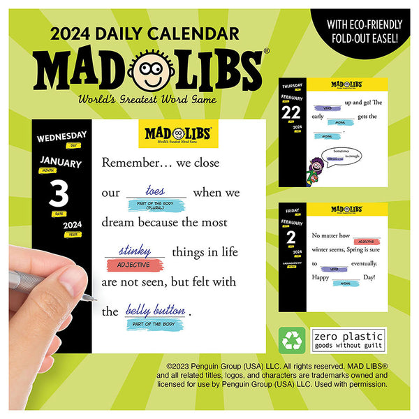 2024 Mad Libs Daily Desktop Calendar