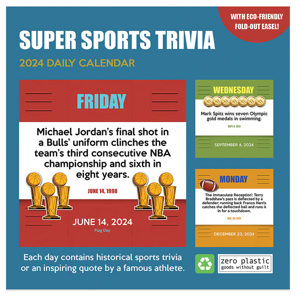 2024 Sports Facts & Trivia Daily Desktop Calendar