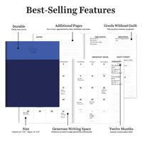 2024 Blue Blocker Medium Monthly Planner