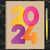 2024 Kraft Stamped Medium Monthly Planner
