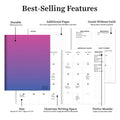 2024 Pink Periwinkle Medium Monthly Planner