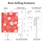 2024 Poppies Medium Monthly Planner