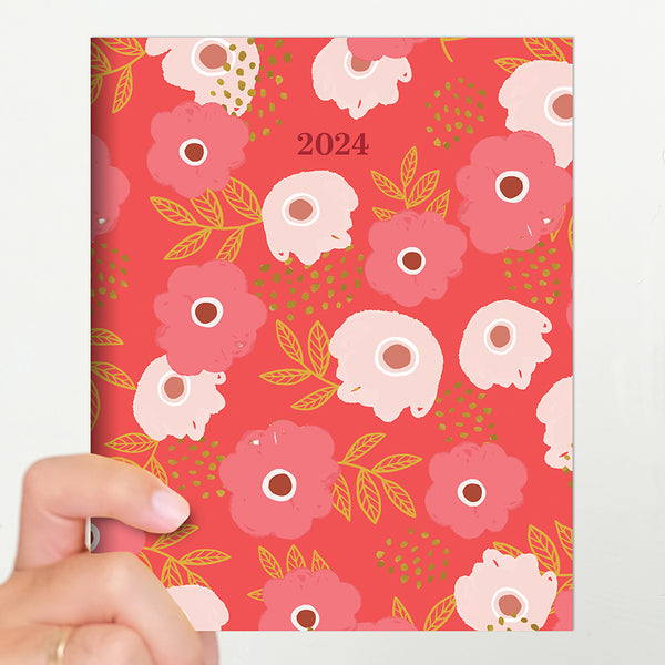 2024 Poppies Medium Monthly Planner