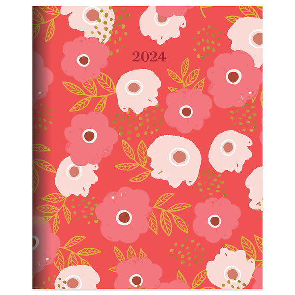 2024 Poppies Medium Monthly Planner