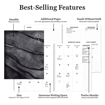 2024 Soapstone Medium Monthly Planner