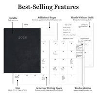 2024 Chalkboard Large Monthly Planner
