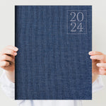 2024 Denim Large Monthly Planner