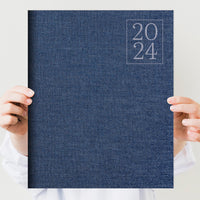 2024 Denim Large Monthly Planner