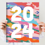 2024 Super Cali Camo Large Monthly Planner