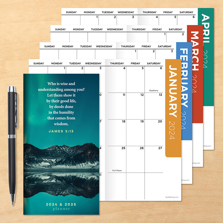 2024-2025 Bible Verse Small Monthly Pocket Planner-2