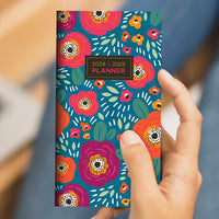 2024-2025 Bright Blooms Small Monthly Pocket Planner