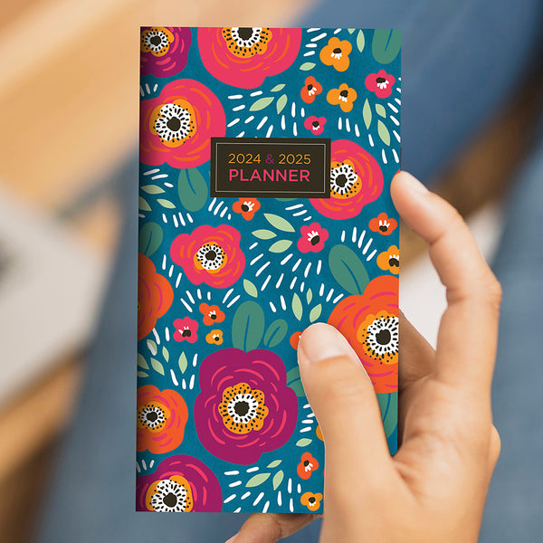 2024-2025 Bright Blooms Small Monthly Pocket Planner